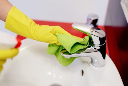 Specialist sofa upholstery cleaning equipment in use