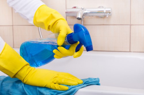 Charity donation of usable cleaning supplies and surplus materials