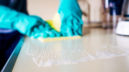 Shoreditch tile and grout floor cleaning close-up